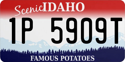 ID license plate 1P5909T