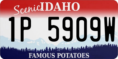 ID license plate 1P5909W