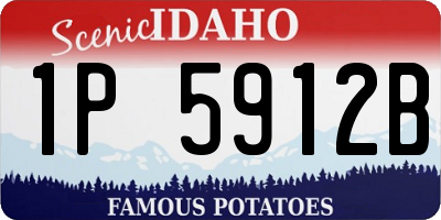 ID license plate 1P5912B