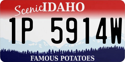 ID license plate 1P5914W