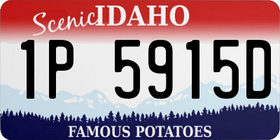 ID license plate 1P5915D