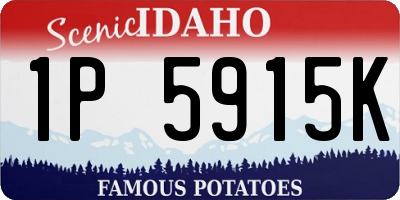 ID license plate 1P5915K