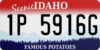 ID license plate 1P5916G