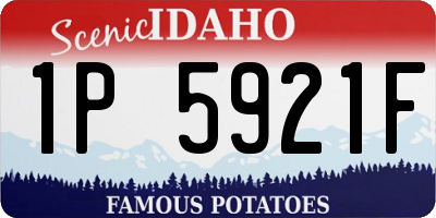ID license plate 1P5921F