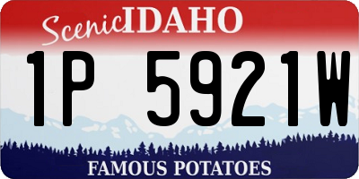 ID license plate 1P5921W