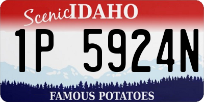 ID license plate 1P5924N