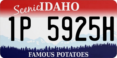 ID license plate 1P5925H