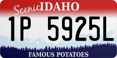 ID license plate 1P5925L