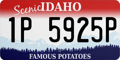 ID license plate 1P5925P