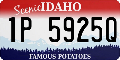 ID license plate 1P5925Q
