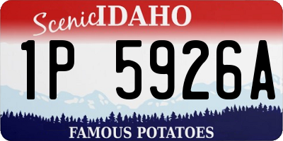 ID license plate 1P5926A