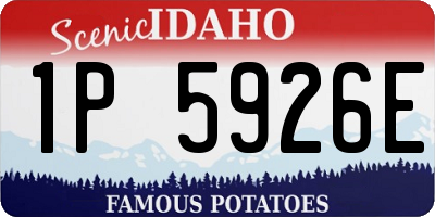 ID license plate 1P5926E