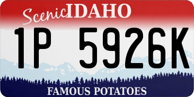 ID license plate 1P5926K