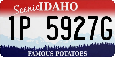 ID license plate 1P5927G
