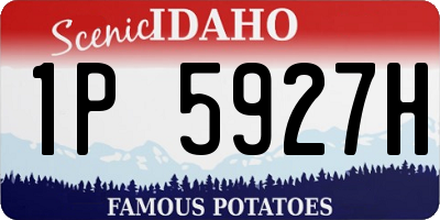 ID license plate 1P5927H