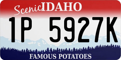 ID license plate 1P5927K