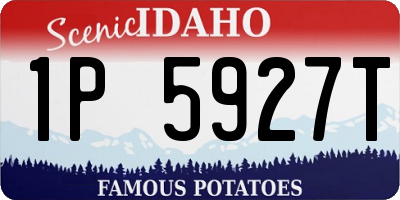 ID license plate 1P5927T