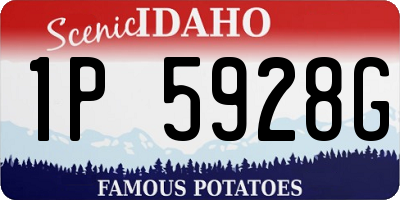 ID license plate 1P5928G