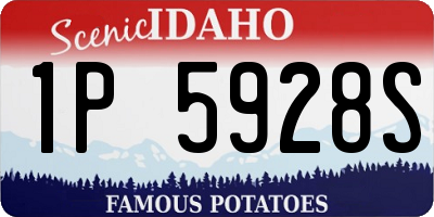 ID license plate 1P5928S