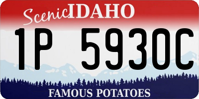 ID license plate 1P5930C