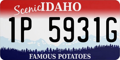 ID license plate 1P5931G