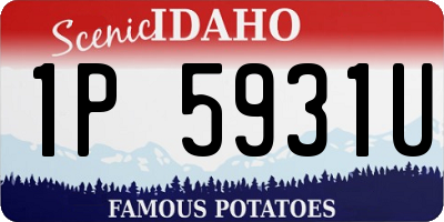 ID license plate 1P5931U