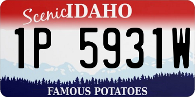 ID license plate 1P5931W