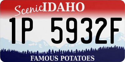 ID license plate 1P5932F