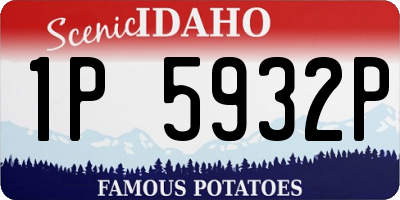 ID license plate 1P5932P