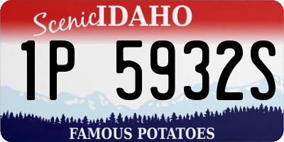 ID license plate 1P5932S