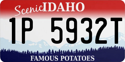 ID license plate 1P5932T