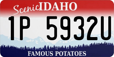 ID license plate 1P5932U