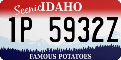 ID license plate 1P5932Z