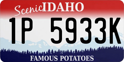 ID license plate 1P5933K