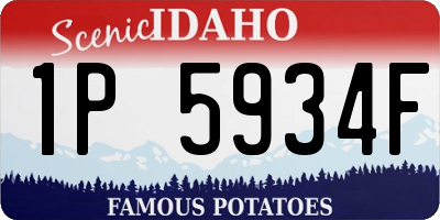 ID license plate 1P5934F