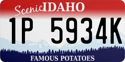 ID license plate 1P5934K