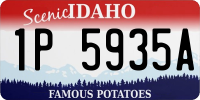 ID license plate 1P5935A