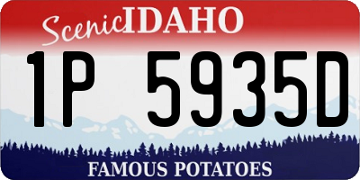 ID license plate 1P5935D