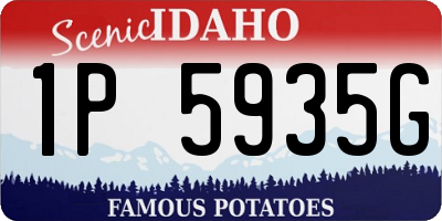 ID license plate 1P5935G
