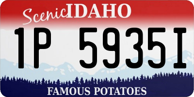 ID license plate 1P5935I