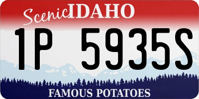 ID license plate 1P5935S