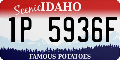 ID license plate 1P5936F