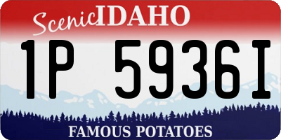 ID license plate 1P5936I