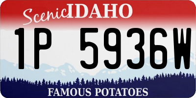 ID license plate 1P5936W