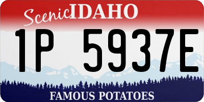 ID license plate 1P5937E