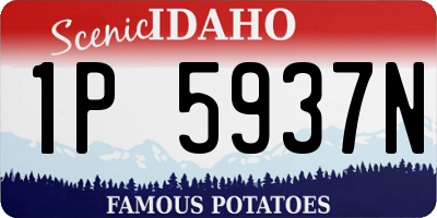 ID license plate 1P5937N