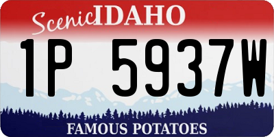 ID license plate 1P5937W