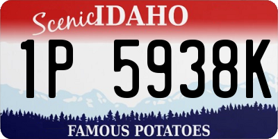 ID license plate 1P5938K