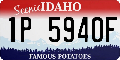ID license plate 1P5940F