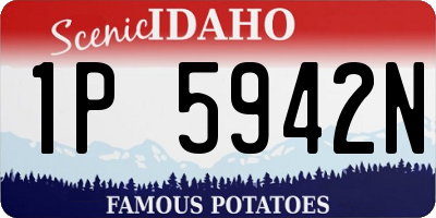 ID license plate 1P5942N